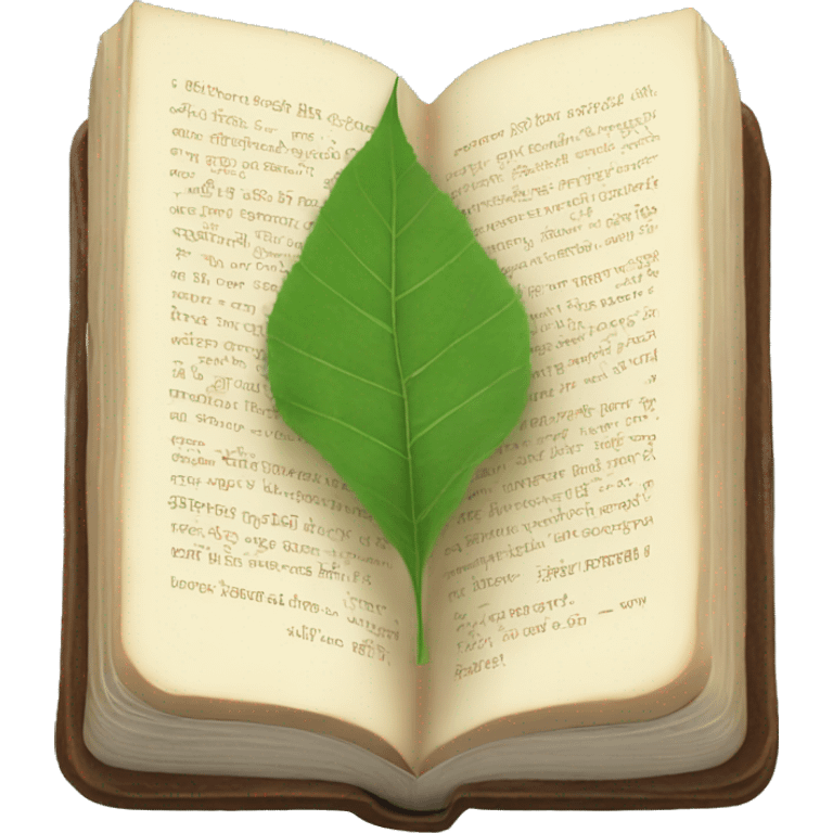 Bible with leaf emoji