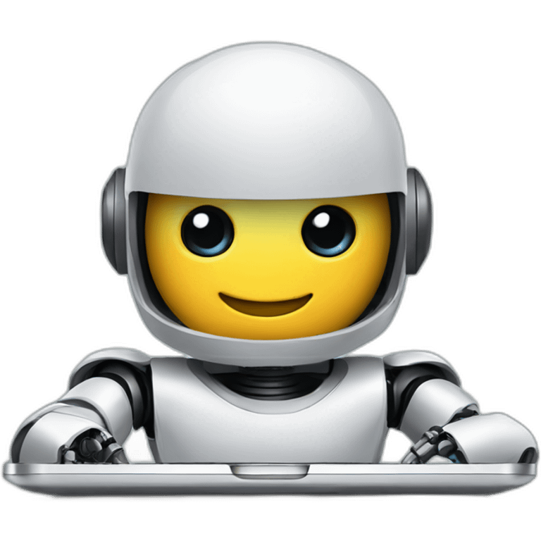 robot resume builder laptop emoji