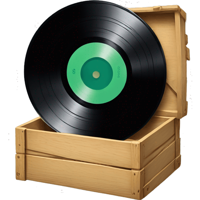 vinyl records crate emoji