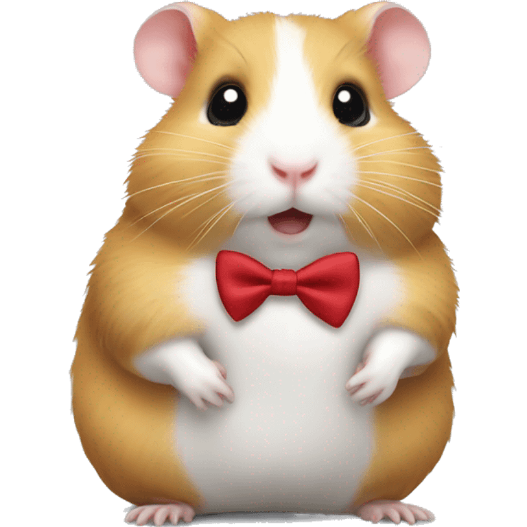 Hamster with bowtie  emoji