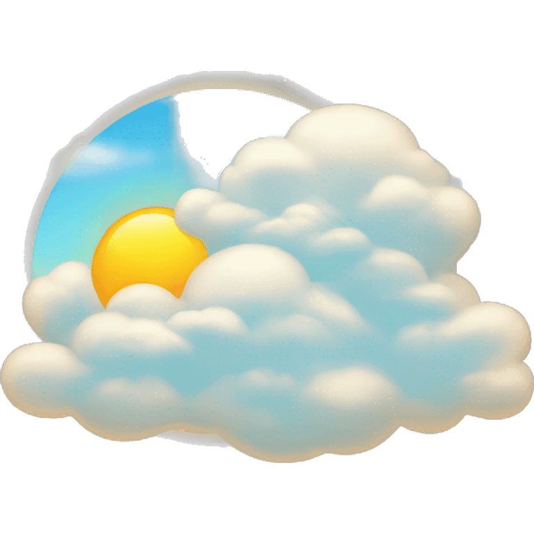 sky with clouds and sun emoji