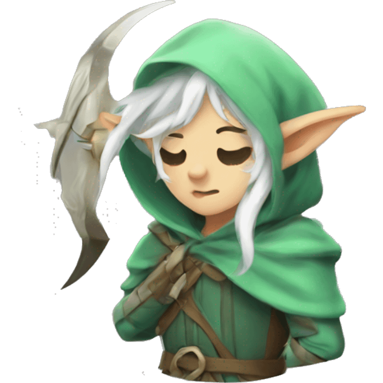 Tired Moon elf Archer emoji