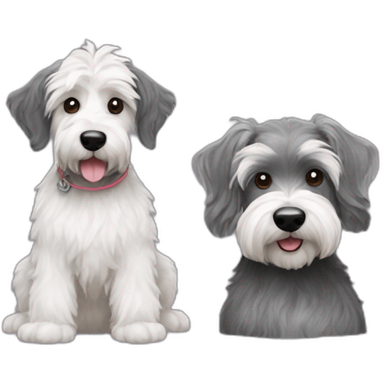 Bernadoodle and mini schnauzer emoji