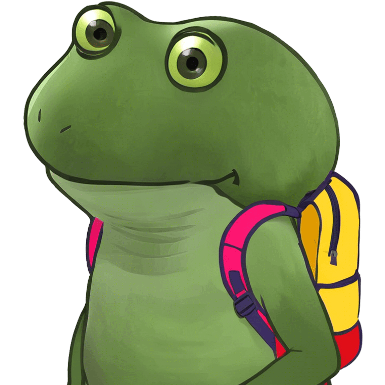 bufo wearing a backpack emoji