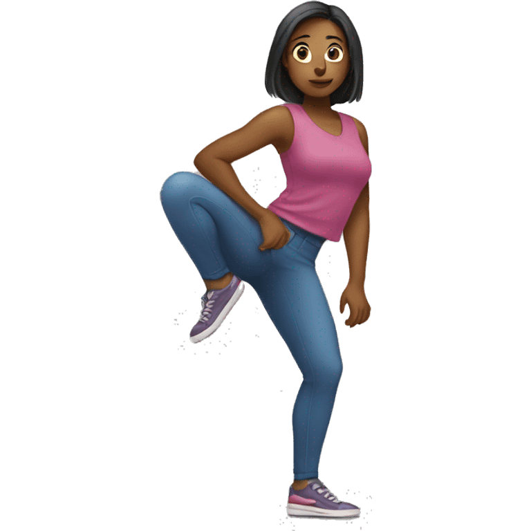 Woman squatting emoji