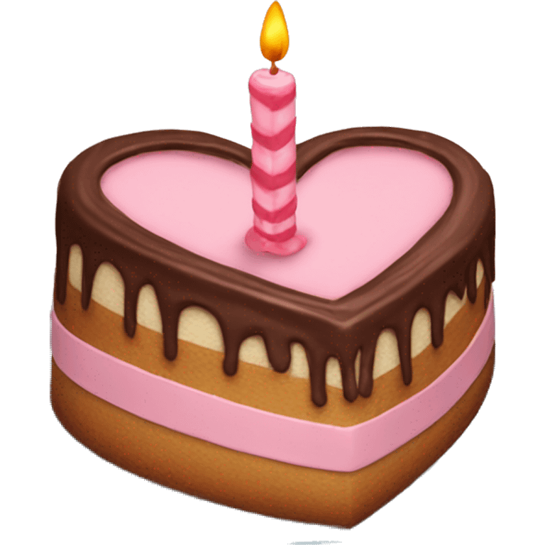 Heart shaped birthday cake  emoji