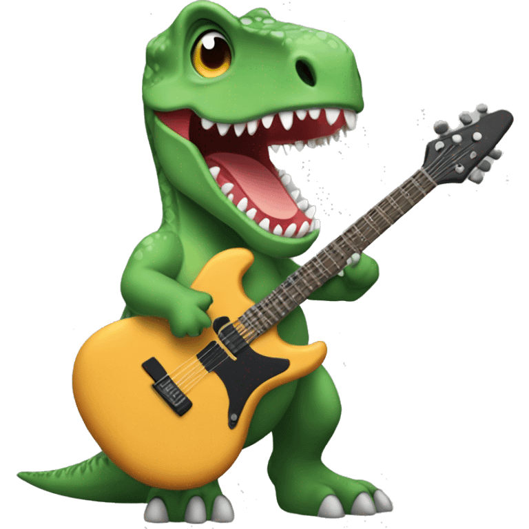 dino with a gitaur emoji