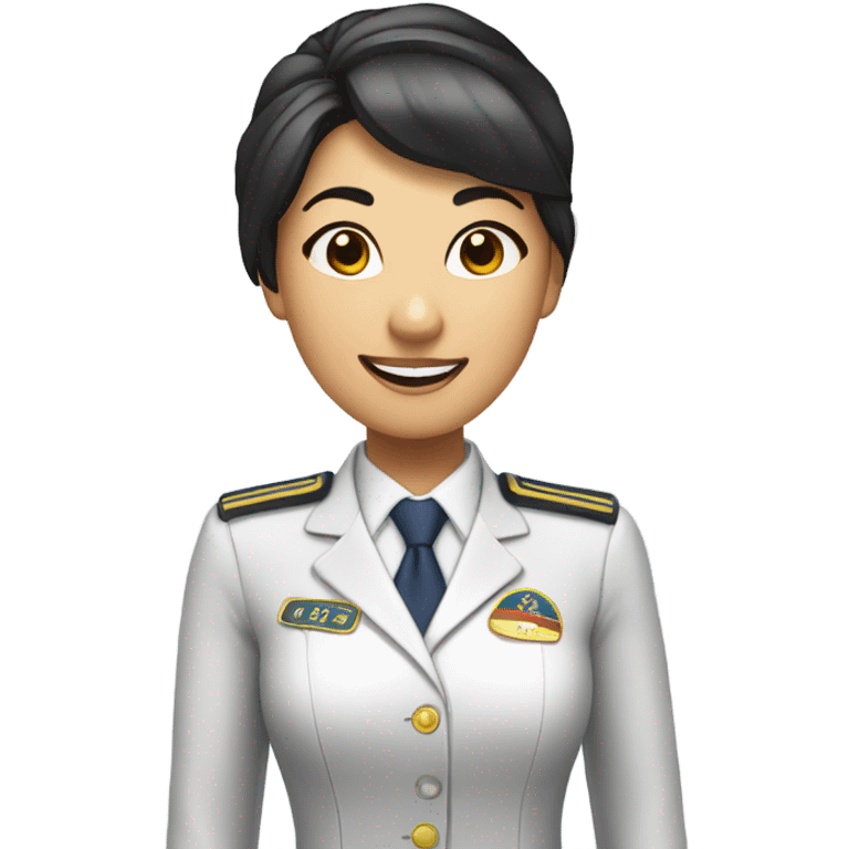 Asian flight attendant  emoji