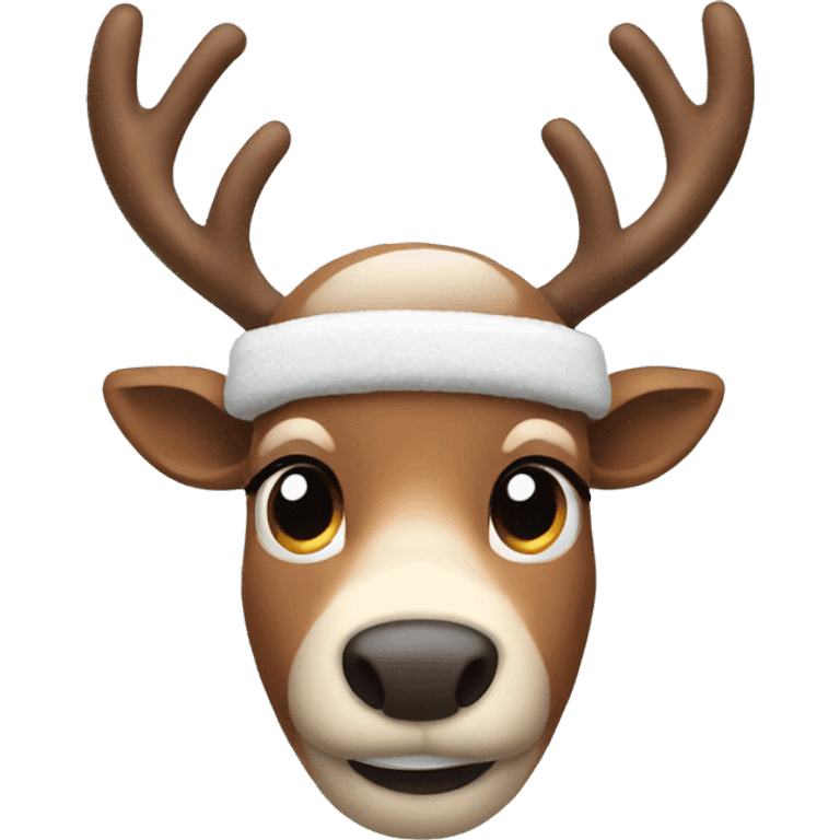 Reindeer wearing earwarmers emoji