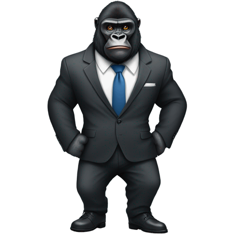 Gorilla wearing a suit emoji