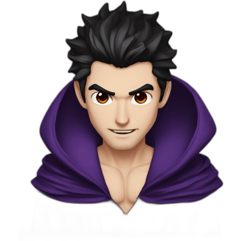 purple eyes vampire short dark hair robe handsome emoji