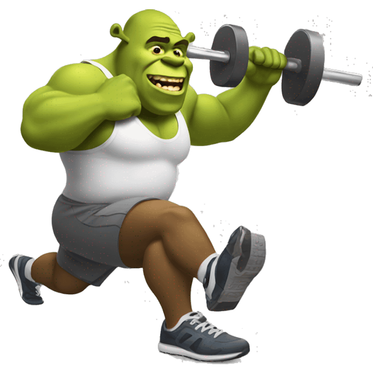 Shrek working out emoji