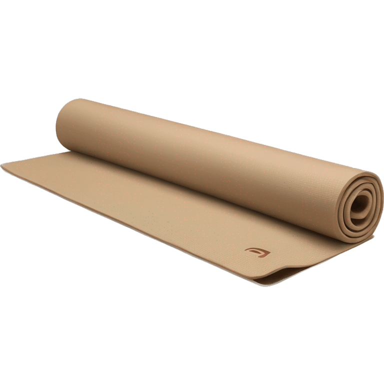 beige half rolled out yoga mat emoji