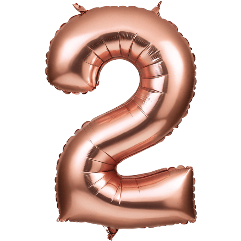 Rose gold number 5 balloon emoji