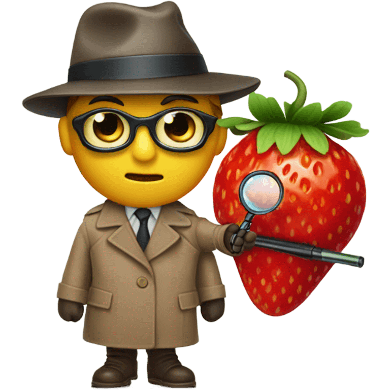 Detective strawberry emoji