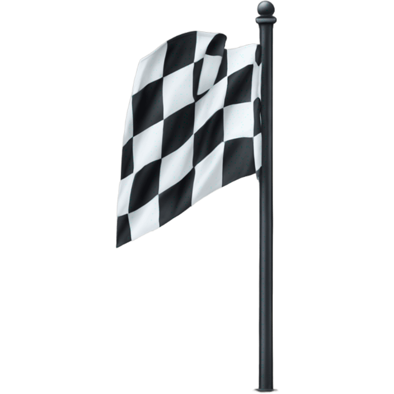 Checkered flag on a pole emoji