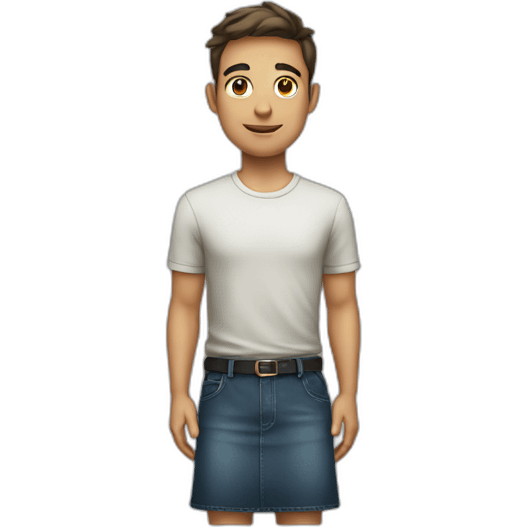 Cute guy in skirt emoji