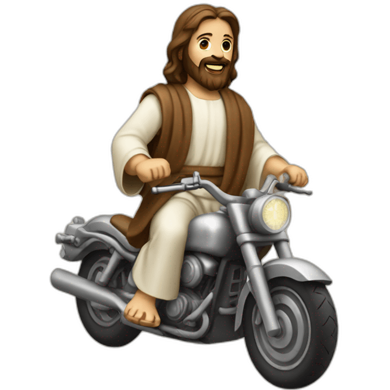 jesus on a motorbike emoji