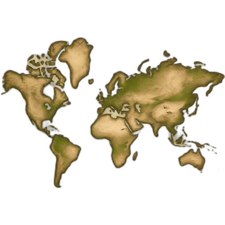 Carte du monde ancienne  emoji