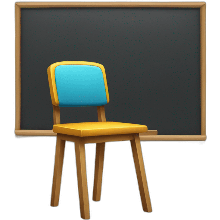 teacher's chair and blackboard emoji