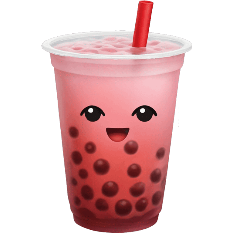 red bubble tea emoji