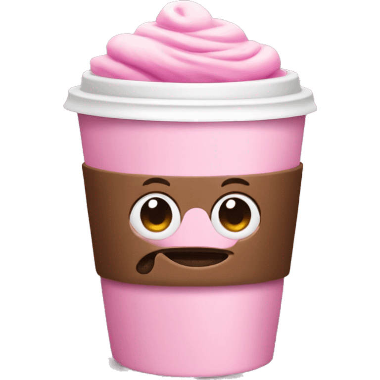 Pink coffee emoji