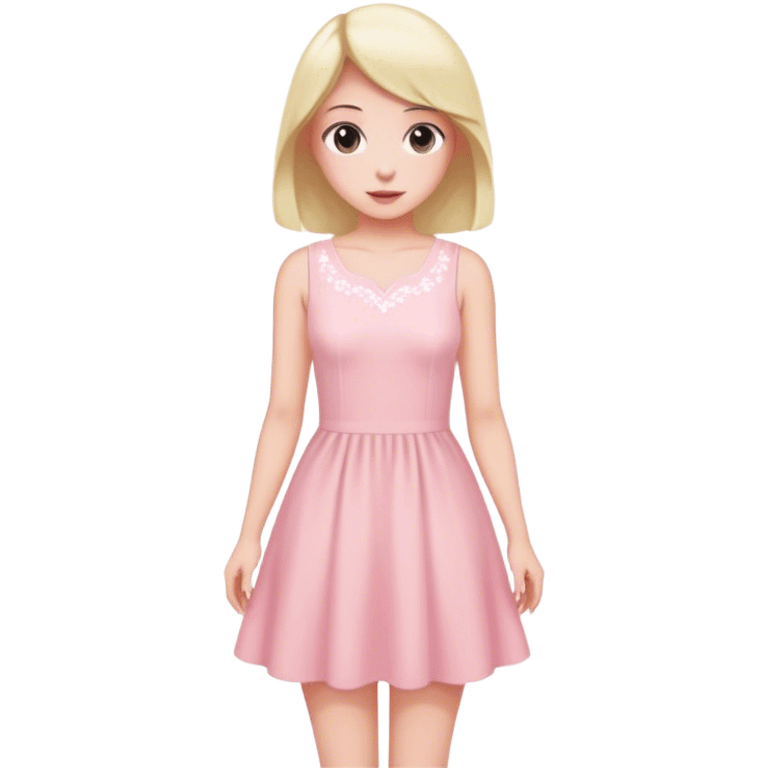 pastel pink spring dress short emoji