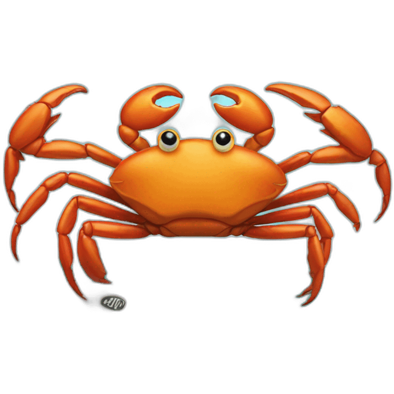 Crab on a surf emoji