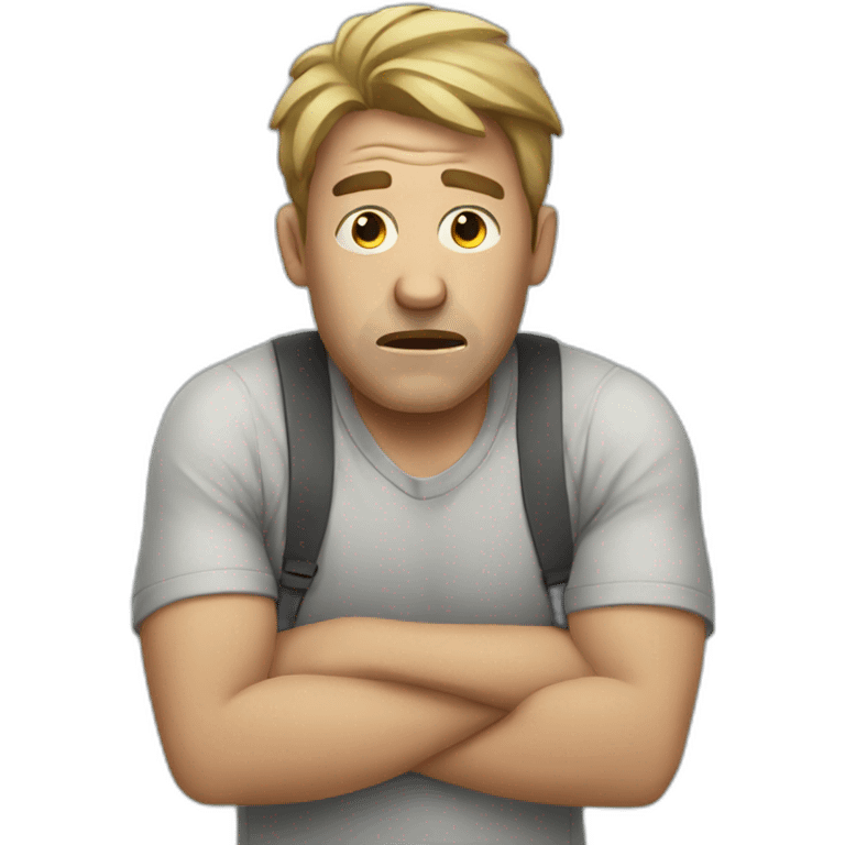 stressed man emoji