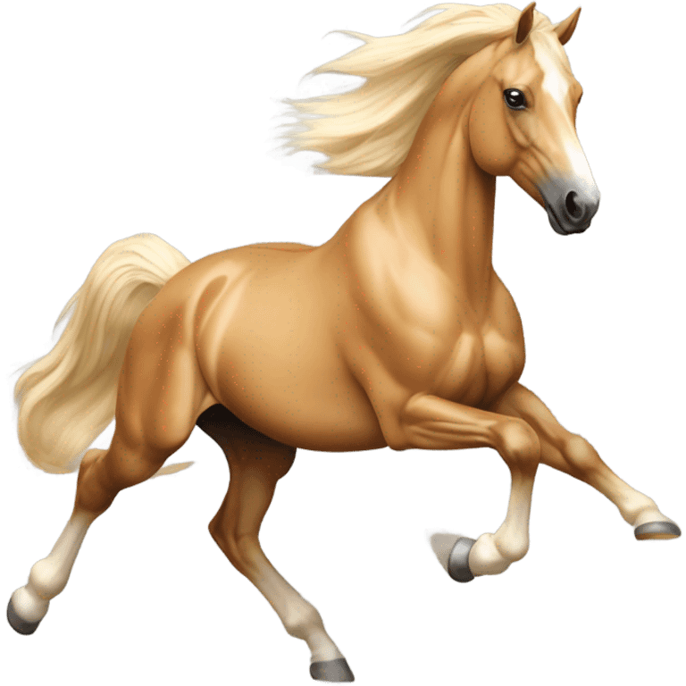 Palomino horse barrel racing  emoji