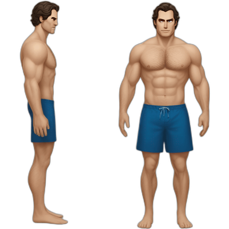 Henry Cavil veiny whole body beach campaign emoji