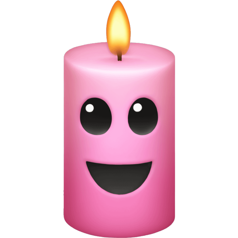 Halloween light pink candle  emoji