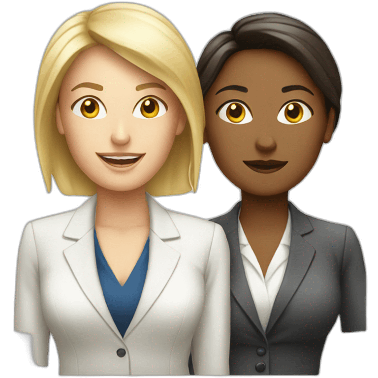 two white business women hr department emoji