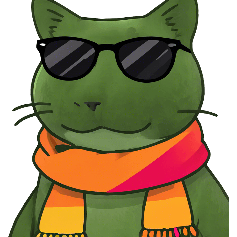 Cat with sunglasses emoji