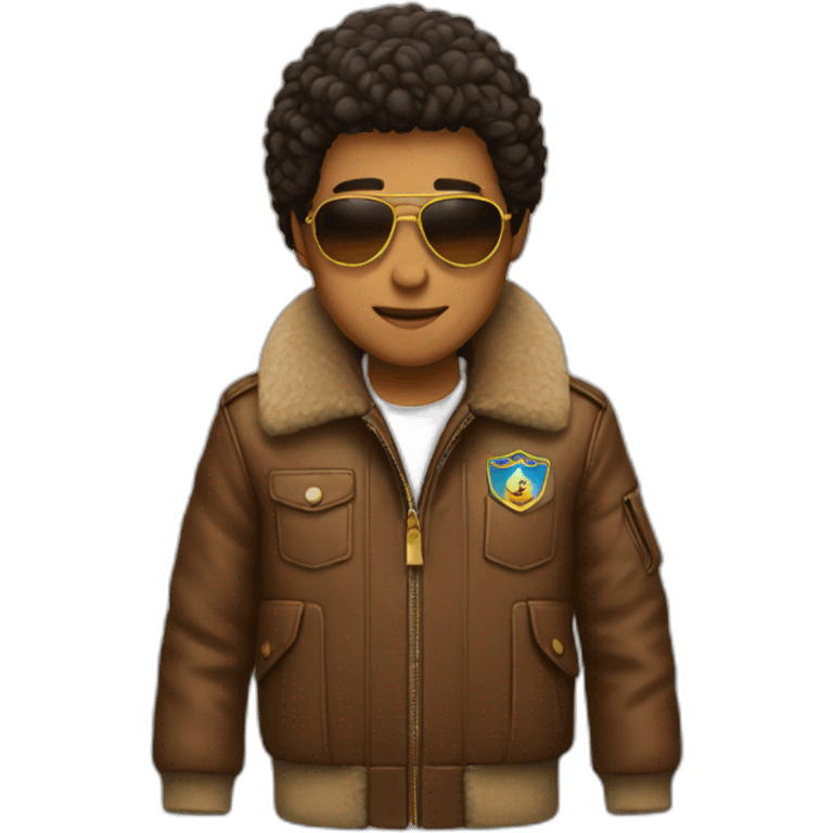 Brown aviator jacket emoji