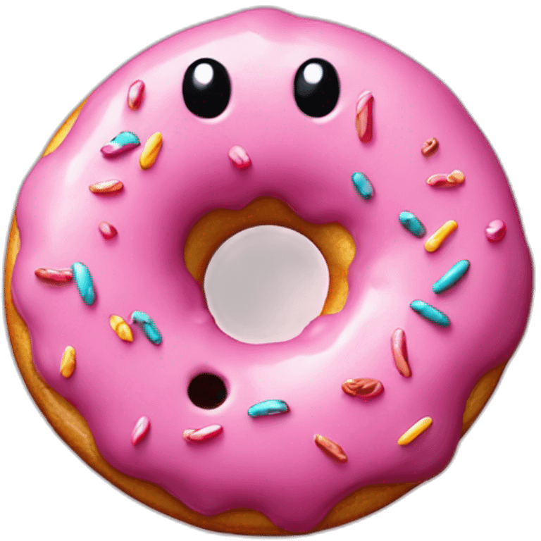 Mr blobby licking chocolate donut emoji