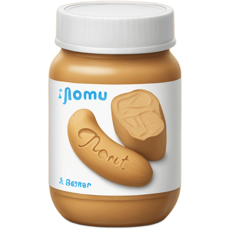 Peanut butter in aesthetic jar plain with peanut on label emoji