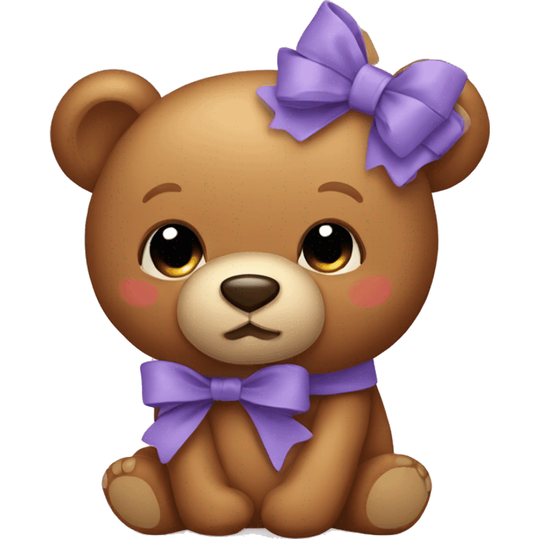 teddy bear with a bow emoji