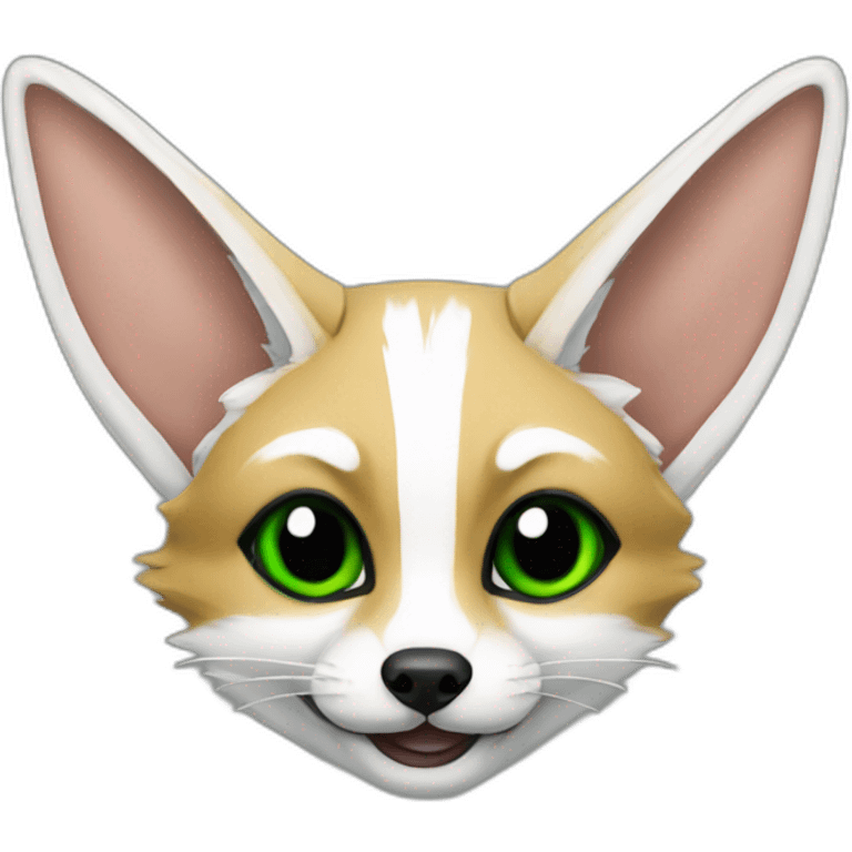 Fennec fith Algerian flag emoji