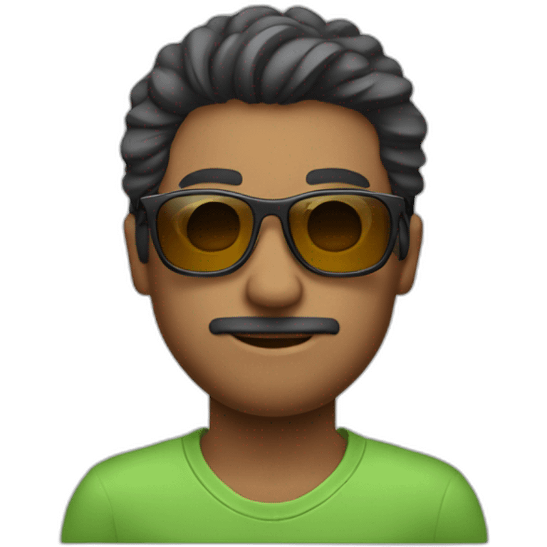 cara de hombre mayor con gafas de sol y pelo blanco emoji