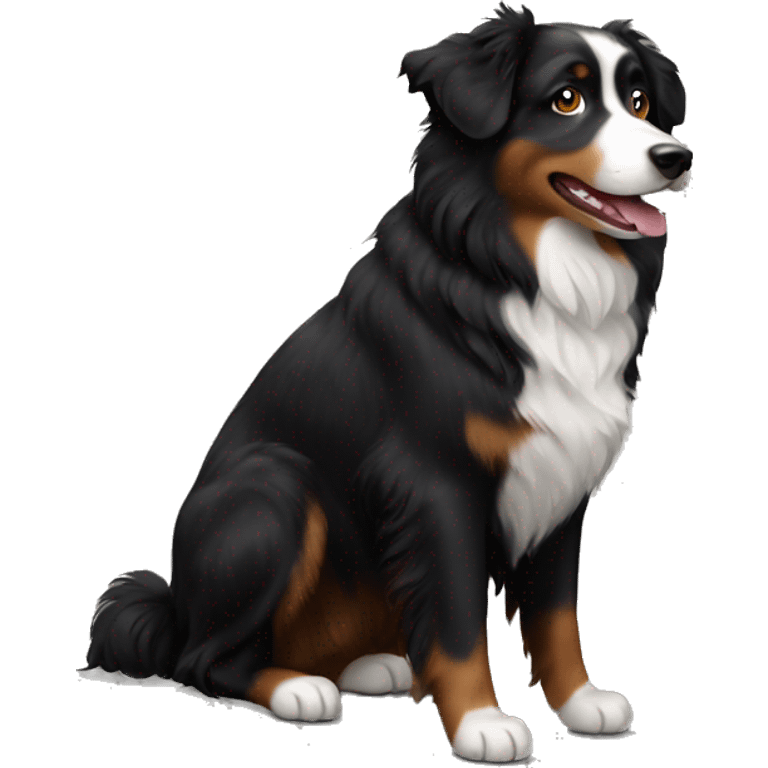 all black australian shepherd dog emoji