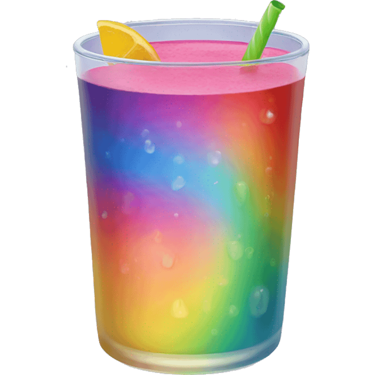 Rainbow juice emoji