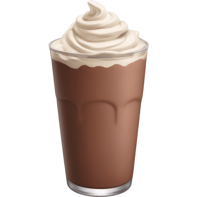 Chocolate milkshake emoji