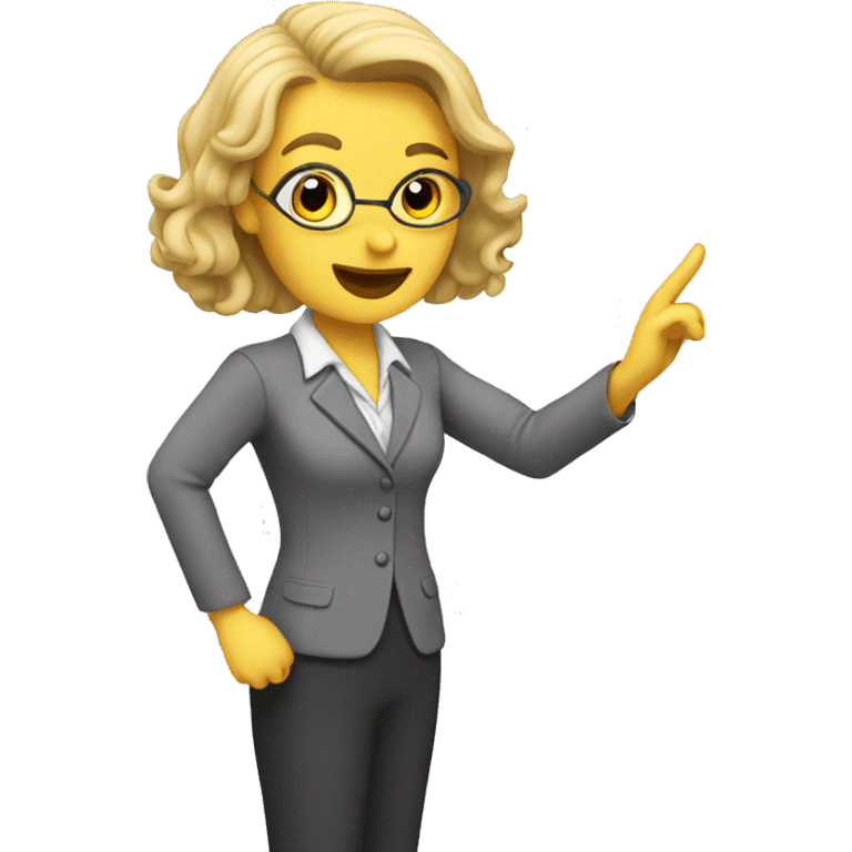 a teacher teaching in a class emoji