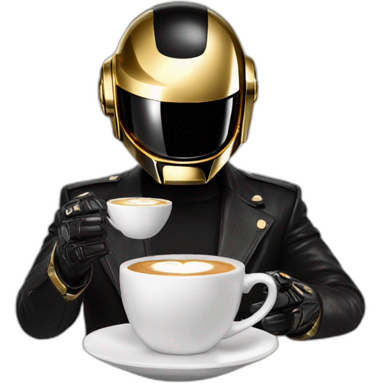 Daft punk holding cappuccino  emoji