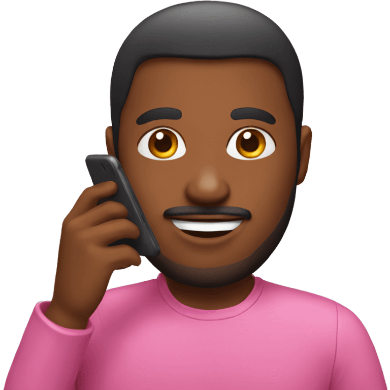 Selfie on a pink phone  emoji