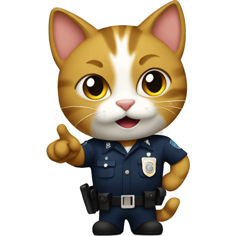 cat pointing at the police  emoji