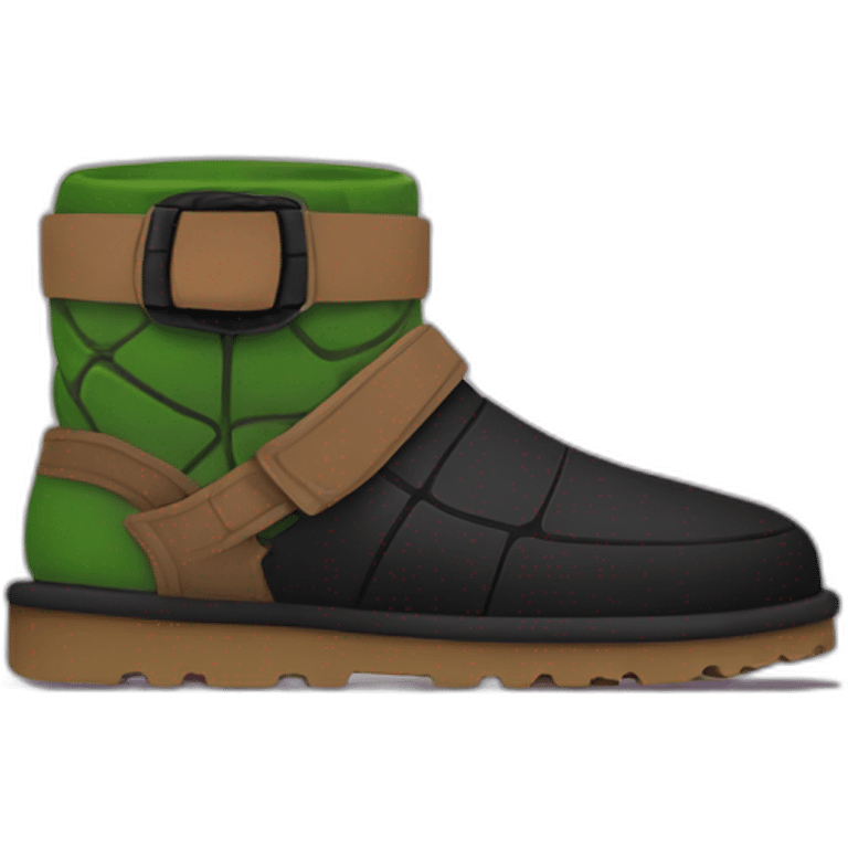 Ninja turtle wearing Black ugg boots emoji