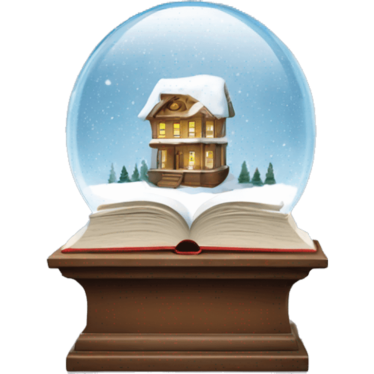 snowglobe with a book inside  emoji