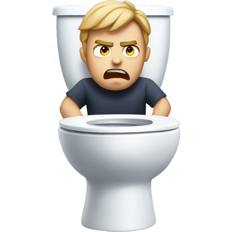 Angry Steve in the toilet emoji